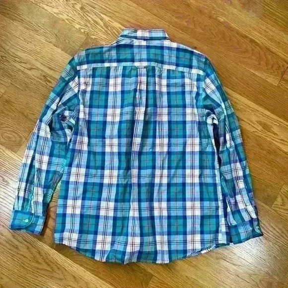 Chaps Easy Care Men's Long Sleeve Plaid Button Down Collar Size Extra Large EUC - Picture 4 of 4